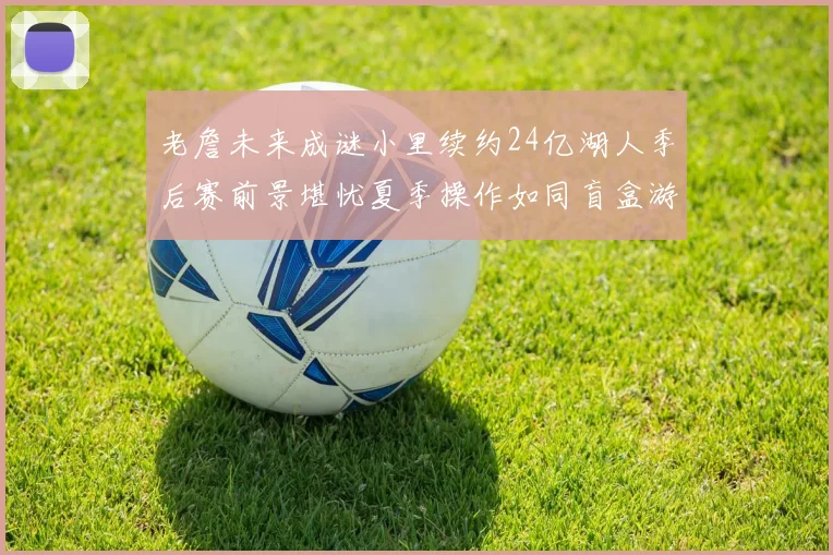 老詹未来成谜小里续约24亿湖人季后赛前景堪忧夏季操作如同盲盒游戏